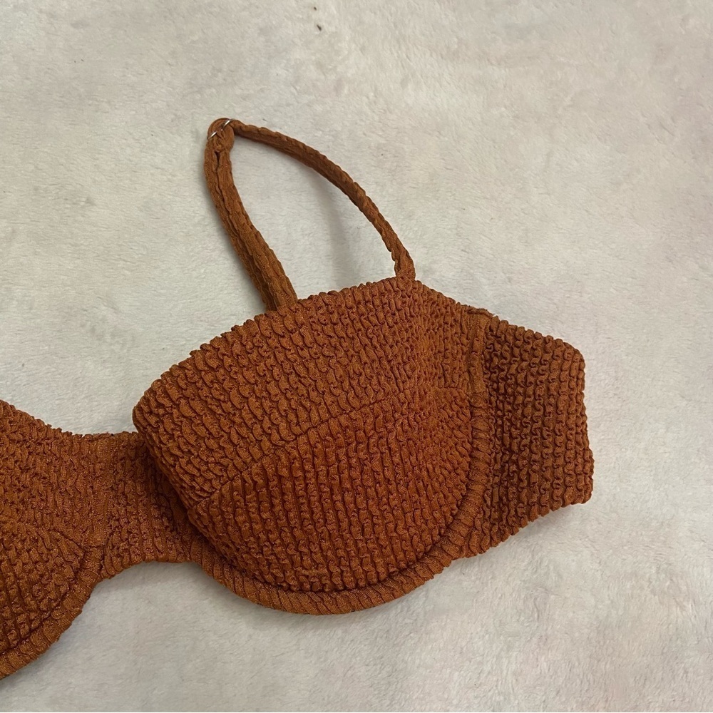 Veronica beard dyer seersucker textured underwire bikini top 28494 - Picture 6 of 16